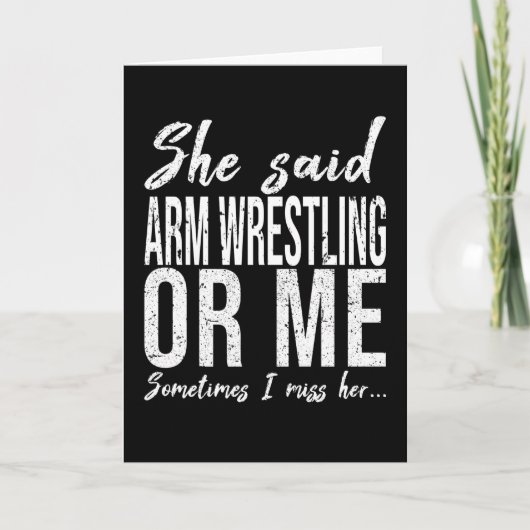 Arm-Wrestling-Sportgeschenk Karte (Vorderseite)