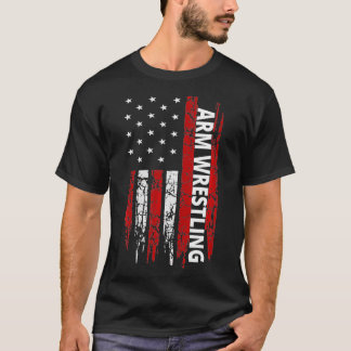 Arm Wrestling USA Flag Armwrestling  T-Shirt