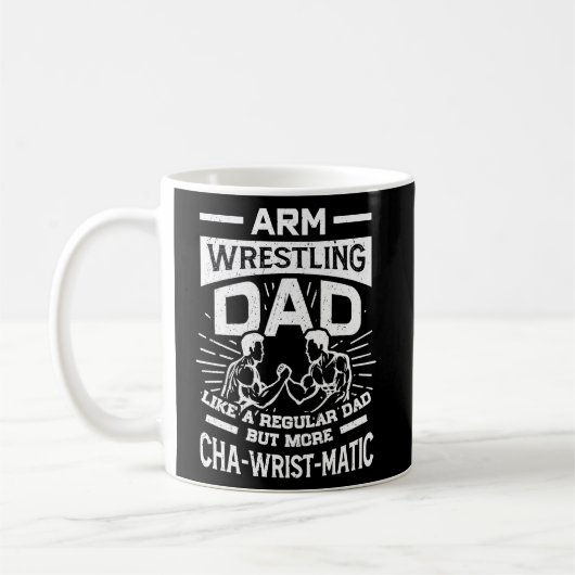 Arm Wrestling Vater wie ein regulärer Vater mehr C Kaffeetasse (Links)