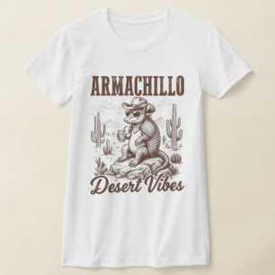 Armachillo Cowboy Gürteltier Wüsten-Vibes Lustig T-Shirt