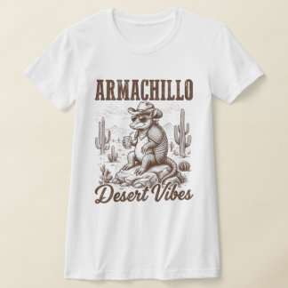 Armachillo Cowboy Gürteltier Wüsten-Vibes Lustig T-Shirt