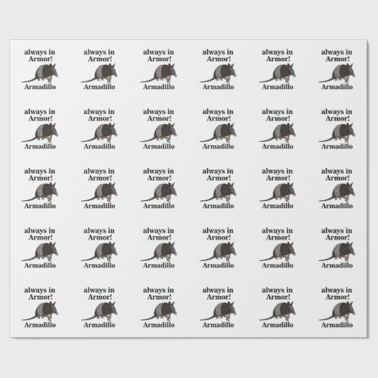 Armadillo Animal Funny  Geschenkpapier (Flach)