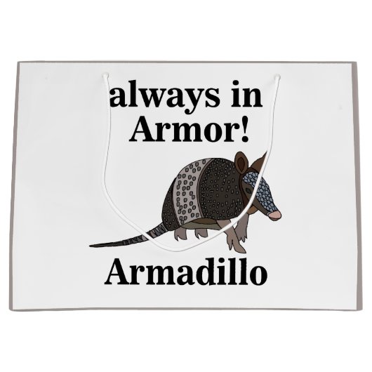 Armadillo Animal Funny  Große Geschenktüte (Vorderseite)
