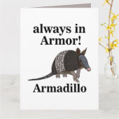 Armadillo Animal Funny  Karte (Gelbe Blume)