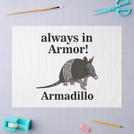 Armadillo Animal Funny Seidenpapier (Basteln)
