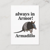 Armadillo Animal Funny  Visitenkarte (Vorderseite)