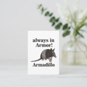 Armadillo Animal Funny Visitenkarte (Stehend Vorderseite)
