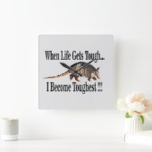 Armadillo Animal Inspiration Quadratische Wanduhr (Zuhause)