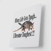 Armadillo Animal Inspiration Quadratische Wanduhr (Winkel)
