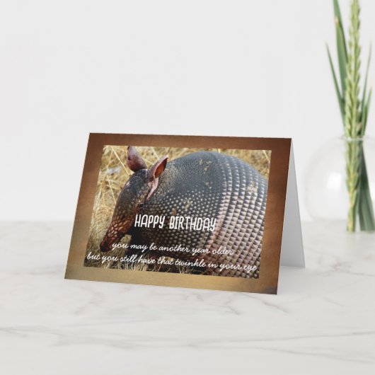 armadillo birthday card humor photo art  karte (Vorderseite)
