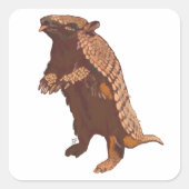 Armadillo Blep Quadratischer Aufkleber (Vorderseite)