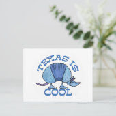 Armadillo Blue-Texas ist Cool Postkarte (Stehend Vorderseite)