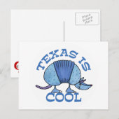 Armadillo Blue-Texas ist Cool Postkarte (Vorne/Hinten)