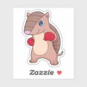 Armadillo Boxing Boxer Boxhandschuhe Aufkleber (Blatt)