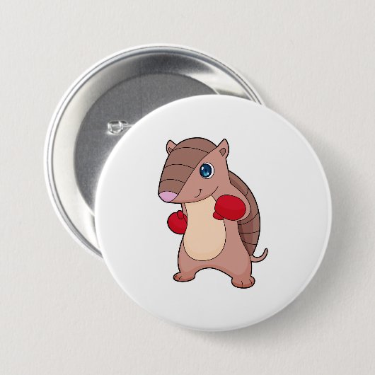 Armadillo Boxing Boxer Boxhandschuhe Button (Vorne & Hinten)