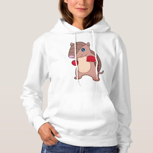 Armadillo Boxing Boxer Boxhandschuhe Hoodie (Vorderseite)