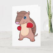 Armadillo Boxing Boxer Boxhandschuhe Karte (Vorderseite)