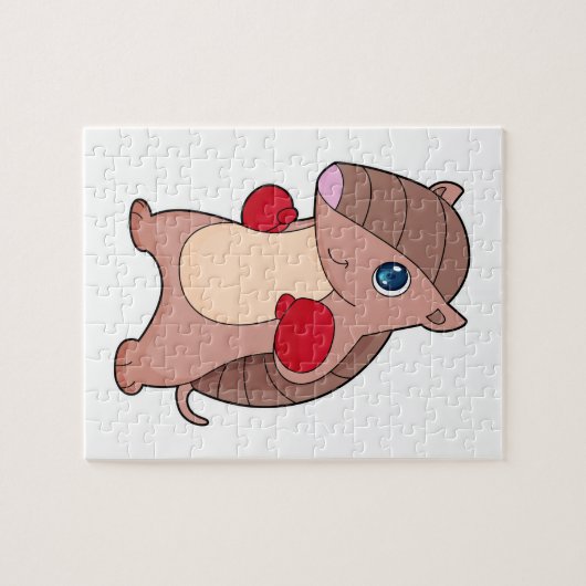 Armadillo Boxing Boxer Boxhandschuhe Puzzle (Horizontal)