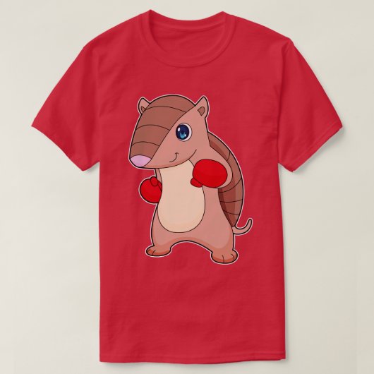 Armadillo Boxing Boxer Boxhandschuhe T-Shirt (Design vorne)