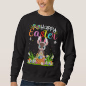 Armadillo Bunny Egg Jagd Armadillo Happy Easte Sweatshirt (Vorderseite)