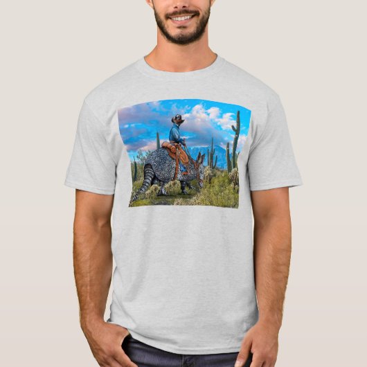 Armadillo Cactus Cowboy T-Shirt (Vorderseite)