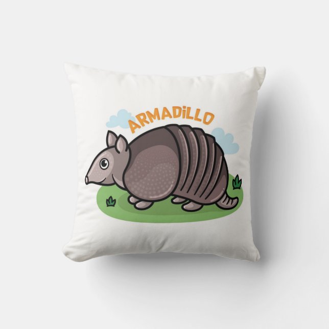Armadillo Cartoon Kissen (Vorderseite)
