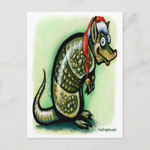 Armadillo Christmas Feiertagspostkarte
