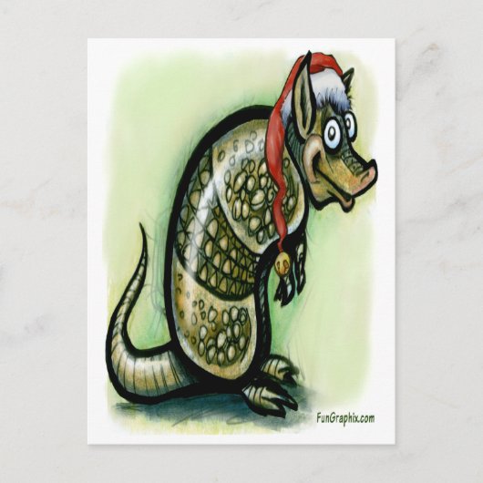 Armadillo Christmas Feiertagspostkarte (Vorderseite)