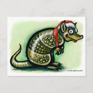 Armadillo Christmas Feiertagspostkarte