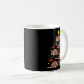 Armadillo Christmas Ornament Tree Funny Zookeeper Kaffeetasse (VorderseiteRechts)