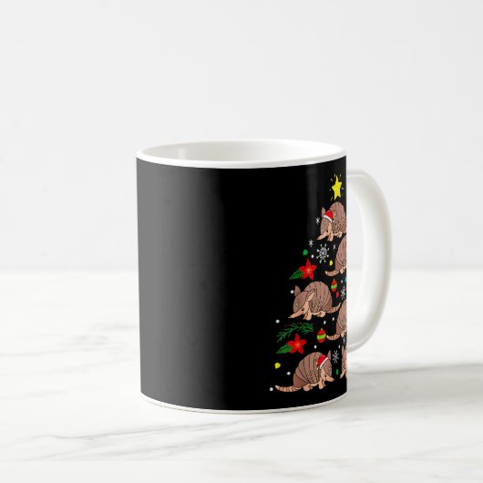 Armadillo Christmas Ornament Tree Funny Zookeeper Kaffeetasse (VorderseiteRechts)
