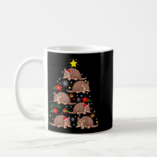Armadillo Christmas Ornament Tree Funny Zookeeper Kaffeetasse (Links)