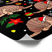 Armadillo Christmas Ornament Tree Funny Zookeeper Poster (Ecke)