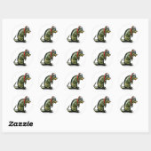 Armadillo Christmas Runder Aufkleber (Blatt)