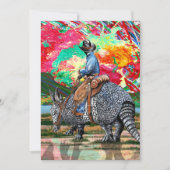 Armadillo Cowboy Dankeskarte (Vorderseite)