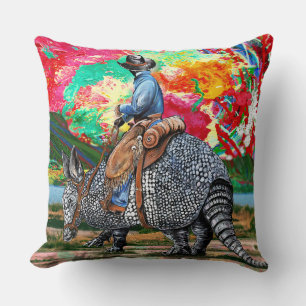 Armadillo Cowboy Kissen