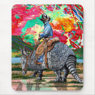 Armadillo Cowboy Mousepad