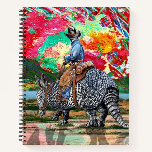 Armadillo Cowboy Notizblock (Vorderseite)