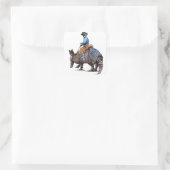 Armadillo Cowboy oder Broncodillo Quadratischer Aufkleber (Tasche)