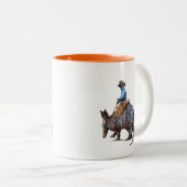 Armadillo Cowboy oder Broncodillo Zweifarbige Tasse (VorderseiteRechts)