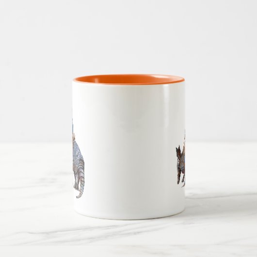 Armadillo Cowboy oder Broncodillo Zweifarbige Tasse (Mittel)