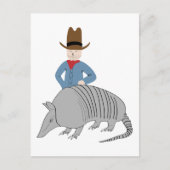 Armadillo Cowboy Postkarte (Vorderseite)