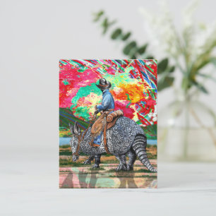 Armadillo Cowboy Postkarte