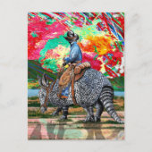 Armadillo Cowboy Postkarte (Vorderseite)