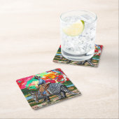 Armadillo Cowboy Rechteckiger Pappuntersetzer (Vor Ort)