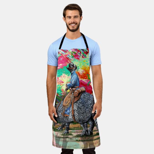 Armadillo Cowboy Schürze (Getragen)