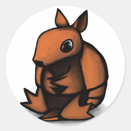 Armadillo Design Runder Aufkleber (Vorderseite)