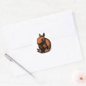 Armadillo Design Runder Aufkleber (Umschlag)