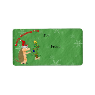 Armadillo Frohe Weihnachtsgeschenke Label Adressaufkleber