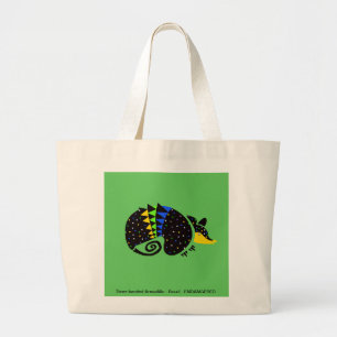 ARMADILLO -Gefährdete Tiere - Wildtiere - Grün Jumbo Stoffbeutel